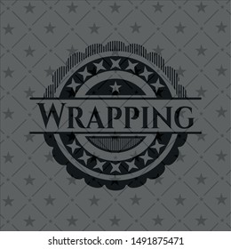 Wrapping realistic dark emblem. Vector Illustration. Detailed.