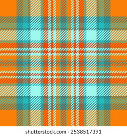 Wrapping textile plaid vector, lady background tartan texture. Guy seamless check fabric pattern in bright and teal colors palette.