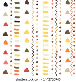  Wrapping textile sample shapes. Tribal vector ornament. Colorful geometric background.