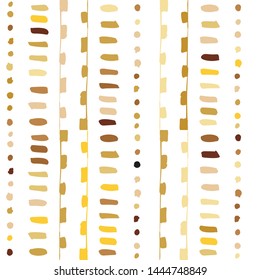  Wrapping textile sample shapes. Tribal dash and dot pattern vector ornament. Colorful geometric background.