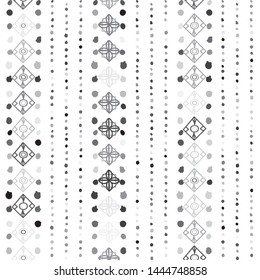  Wrapping textile sample shapes. Tribal dot and flower vector ornament. Colorful geometric background.