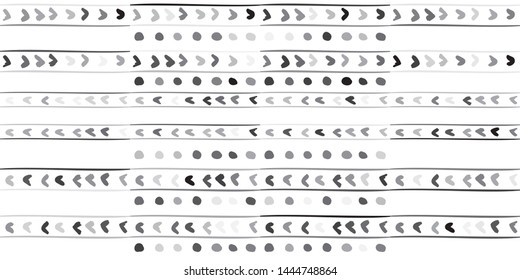  Wrapping textile sample shapes. Tribal chevron and dot vector ornament. Colorful geometric background.