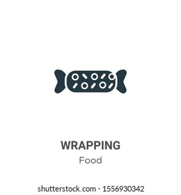 Wrapping vector icon on white background. Flat vector wrapping icon symbol sign from modern food collection for mobile concept and web apps design.