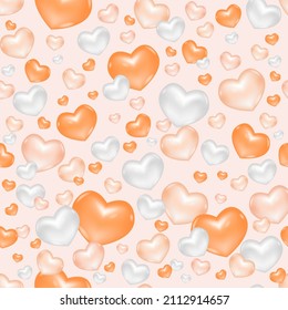 Wrapping wallpaper Love and Valentine's Day balloon Postcard label and mini heart and balloon of heart pink color of vector.