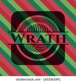 Wrath Christmas Emblem. Vector Illustration. Detailed.