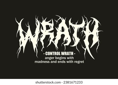 Wrath Metal Typography – Brutal Deathcore Font for T-Shirt and Poster Design