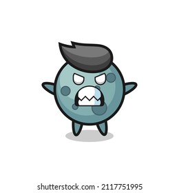 wrathful expression of the asteroid mascot character , cute style design for t shirt, sticker, logo element