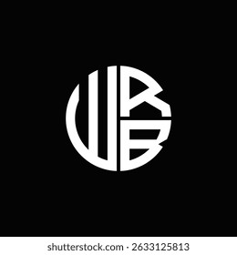 WRB logo WRB icon WRB monogram WRB letter minimalist Circle flat Unique modern abstract logo design.
