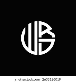 WRD logo WRD icon WRD monogram WRD letter minimalist Circle flat Unique modern abstract logo design.
