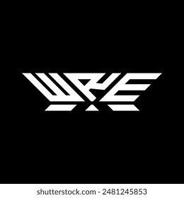 WRE letter logo vector design, WRE simple and modern logo. WRE luxurious alphabet design  