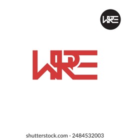 WRE Logo Letter Monogram Design Initials