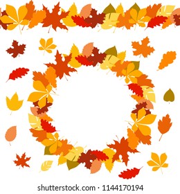 Wreath from autumn leaves