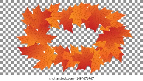 A wreath of autumn leaves. for design, banners, postcards, posters, etc. Vector illustration.