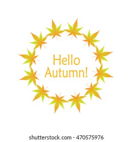 a wreath of autumn leaves in vector EPS 10.