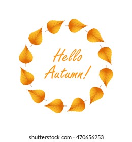 a wreath of autumn leaves in vector EPS 10.