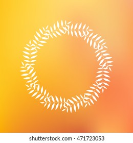a wreath of autumn leaves in vector EPS 10.