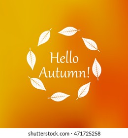 a wreath of autumn leaves in vector EPS 10.