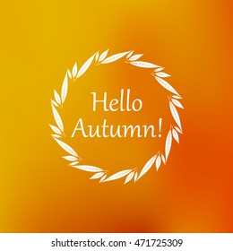 a wreath of autumn leaves in vector EPS 10.