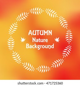 a wreath of autumn leaves in vector EPS 10.
