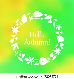a wreath of autumn leaves in vector EPS 10.