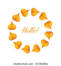 a wreath of autumn leaves in vector EPS 10.