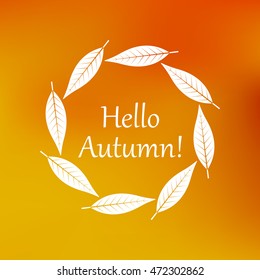 a wreath of autumn leaves in vector EPS 10.