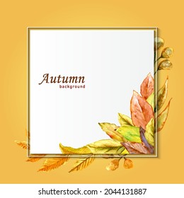 Wreath with autumn theme vector