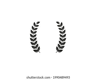 Wreath, premio, icono de victoria. Ilustración vectorial. diseño plano.
