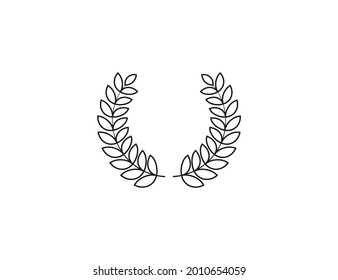 Wreath, award, victory icon. Vector illustration. flat design.