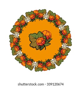 wreath of berries cloudberry