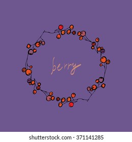 a wreath of berries with the words