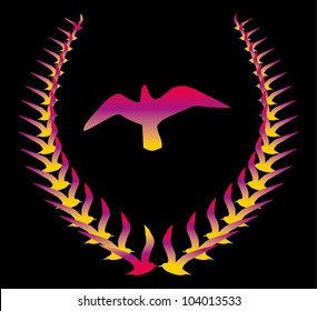 wreath and birds