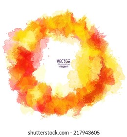 wreath of brightly colored spots