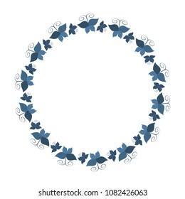 Wreath of butterflies vector illustration.