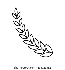 Wreath by leaves design, vector graphic