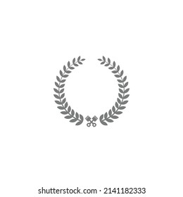 wreath circle design logo vector