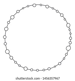 Wreath, circle frame. Decoration for greeting card, scrapbooking and other design. Illustration isolated on white background.