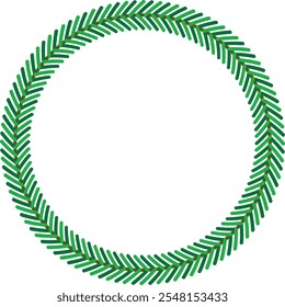 wreath circle of pine branch frame