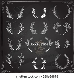 Wreath collection - vector silhouette