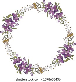 Wreath of Crocus flowers