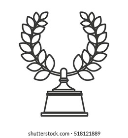 wreath crown award icon vector illustration design