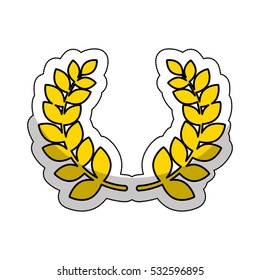wreath crown award icon vector illustration design