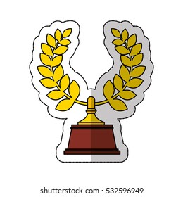 wreath crown award icon vector illustration design