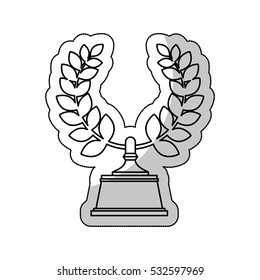 wreath crown award icon vector illustration design