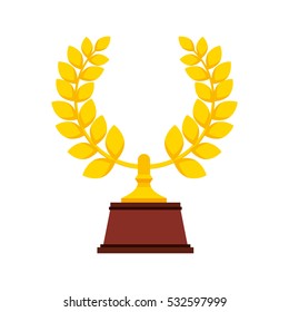 wreath crown award icon vector illustration design