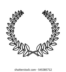 wreath crown frame icon vector illustration design
