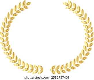 Wreath crown gold, vector illustration