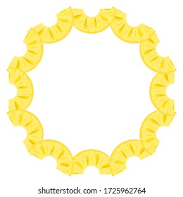 Ventilación de la piña de corte en rodajas con espacio para texto. Caricatura de comida dulce orgánica. Frutos de verano para un estilo de vida saludable. Ilustración vectorial para cualquier diseño.
