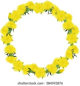 Wreath from dandelions