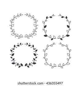 wreath. decoration element. vector illustration